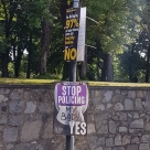 Virtually every post in Dublin was plastered with Yes/No posters for the abortion referendum.