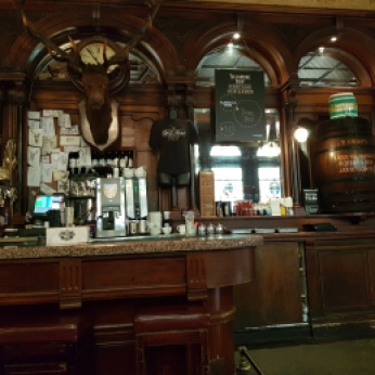 The Victorian interior of the Stag's Leap Pub, Dublin.