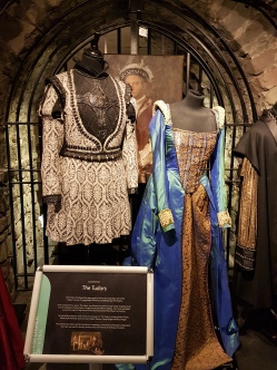 Close-up of the costumes.