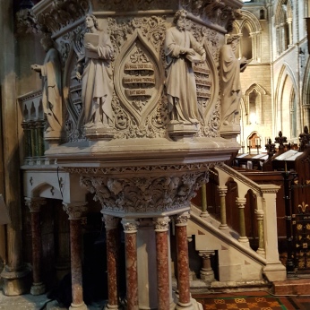 The pulpit from which Prior Jonathan Swift preached.