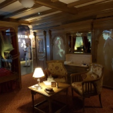 A reconstructed cabin on the ship.
