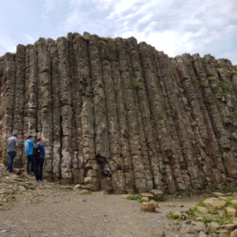 Some of the basalt colunns of the Giant's Causeway.
