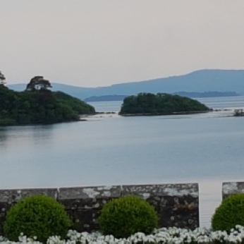 The Lough Corrib islands seen from the back garden.