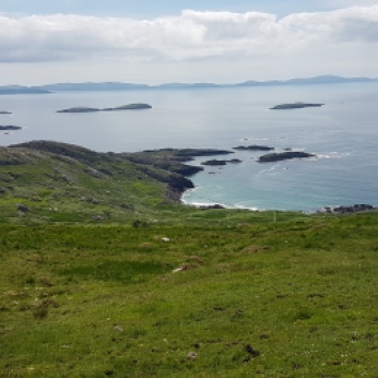 The Dingle Peninsular in the distance.